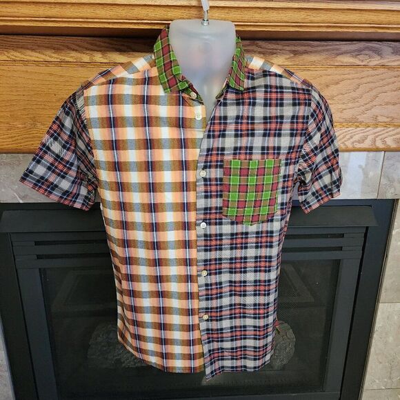 Marc Jacobs Short Sleeve Button Down Shirt Plaid NWT - Picture 1 of 8